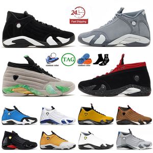 14 basketskor New Jumpman 14s Black White Designer Mens Jump14s Flint Grey Ginger Gym Red Blue Desert Sand Thunder Candy Man Top Quality Sneakers Trainers 7-13