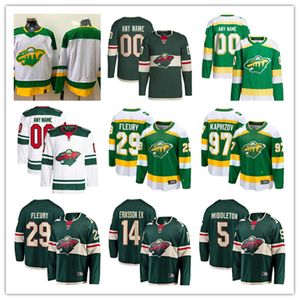 Maglie Minnesota Custom Wild Hockey 22 Marat Khusnutdinov 68 Rasmus Kumpulainen 10 Vinni Lettieri 27 Jacob Lucchini 6 Dakota Mermis 4 Jon Merrill 15 Mason Shaw