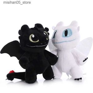 Plush Dolls Dragon 3 Toothless Animation Character Night Angry Light Angry Toy Dragon Plush Toy 20cm Q240322