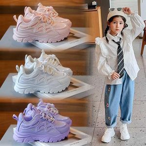 أحذية رياضية 2024 New Childrens Baby Net Net Breatable Childrens Sports Shoes Apartment Outdoor 240322