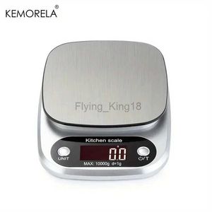 Household Scales 1PCS 5/10KG Stainless Steel LCD Display Food Kitchen Scale Digital Pound For Fruit Meat Baking Cooking Meal Weighing accessories 240322