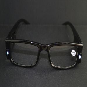 Новые забавные очки для чтения в оправе со светодиодной подсветкой, черные очки для чтения на шарнирах, 20 шт., лот 6152420