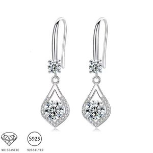 925 Sterling Silver 12 Carat Water Drop Earrings HighEnd Design Cute Casual Decoration For Girlfriend 240228