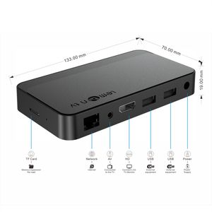 Lemon Allwinner H313 android 10 Smart TV Box 2,4G 5G Dual Wifi6 BT5.4 Голосовой пульт дистанционного управления 4K Медиаплеер Телеприставка