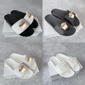 슬리퍼 럭스 디자이너 디자이너 Palazzo Sandal Casual Shoe Mule Mule Mens Womens Sandale 슬라이더 플랫 슬라이드 도매