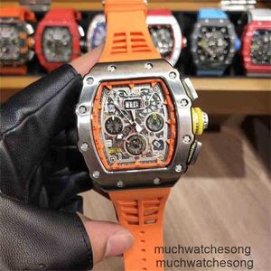 Luxury Mens Mechanics Watch Richa Limited Edition Skeleton RM Business Men rostfritt stål klockor gummi automatisk echanical armbandsur Hig