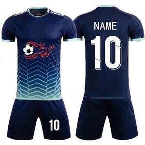 Barn fotbollströjor män pojkar fotbollskläder sätter korta ärm flickor fotboll uniforms vuxna barn fotboll tröja träning 240307