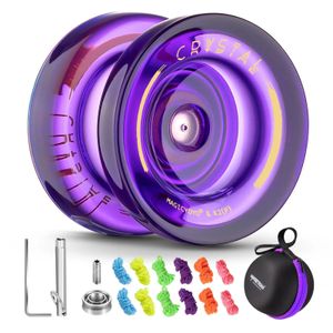 Magicyoyo Responsive Yoyo for Kids K2 Crystal Dual Purpose Plastic Yoyo Nybörjare Ersättande Bolllager 240311