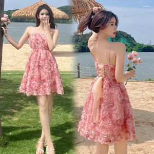 Vestidos de festa pequeno condole cinto vestido design leite puro para rosa rosa férias doce vintange lindas mulheres