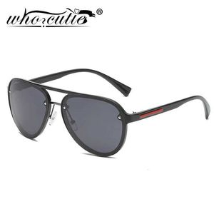 Sonnenbrille WHO CUTIE Pilot Aviation Sonnenbrille Polarisierte Männer 2019 Luxusmarke Design Sonnenbrille Fahren Männliche Mode Schwarztöne S082 J240322