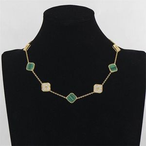 Designer de luxo pingente colares 18k banhado a ouro trevo sorte colar para mulheres jóias presentes na moda para mulheres adolescentes meninas alta qualidade