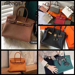 Genuine leather BK Handbags Handbag Designer Pegih Platinum Peige Private Custom Pure Sewn Togo 25 30 35cm Multicolor Ghw Women's