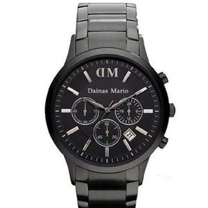 2017 Mens Fashion Classic Chronograph Gunmetal Ion Steel Black Men's Watch AR2453 AR2460 AR2461 Original Box203L