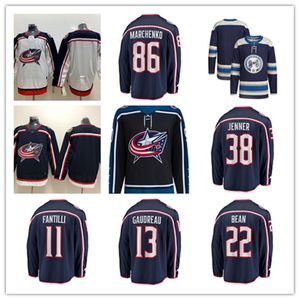 Columbus Blue Jaquetas Personalizadas Hóquei Jerseys Jake Bean Adam Boqvist Yegor Chinakhov Jake Christiansen Justin Danforth Adam Fantilli Johnny Gaudreau Brendan Gaunce