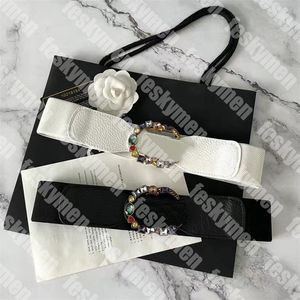 女性ベルトカウスキンベルトレディースウエストバンドメンズデザイナー本革ベルトバックルベルトCintura Ceinture Diamond G Elastic Wistband