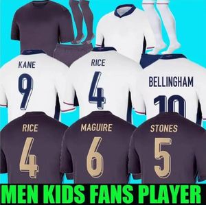 24 25 İngiltere Futbol Gömlek Bellingham Rashford Kane 2024 Euro Kupa 2025 Futbol Jersey Milli Takım Oyuncu Fan Evi Beyaz Uzak Mor Erkek Çocuk Kiti Saka Saka Pirinç Foden