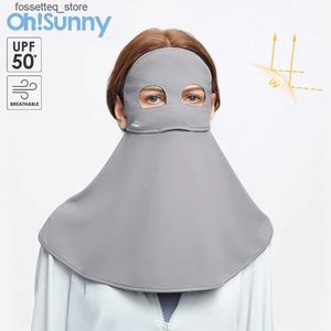 Masowe maski twarzy szyi gaiter ohsunny słońce ochronny szalik dla kobiety anty-UV UPF2000+ Szyjka na ramię zintegrowana pokrycie twarzy 2024 Summerna maska ​​oddychająca L240322