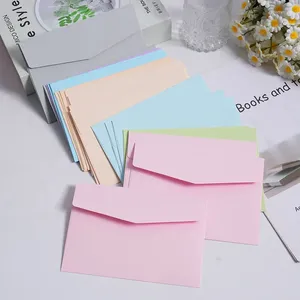 Gift Wrap 50pcs Multicolor Envelope 130g Paper Postcard Giftbox High-grade Western For Wedding Invitations Business Stationery