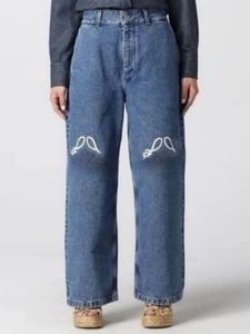 Designer damski Capris Denim Spodni nogi otwarte widelc ciasny szczupły dopasowanie Striaight Streetwear Chude spodnie dla kobiet marki mody kobiety odzież