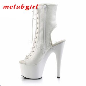 Buty McLubgirl British British 15 cm Kobiety seksowne koronkowe buty platformowe wysokie ryby krawata z tyłu niskie buty 17 cm wysokie obcasy nocne buty punkowe LYP