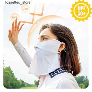 Masowe maski twarzy szyi gaiter Summer UV Mask Golf Rower Bcycle Maska Sunshreen Ochrona przeciwsłoneczna maska ​​doustna damska UV Women doustna