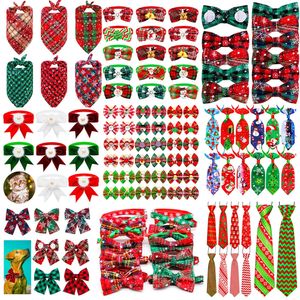 50sts grossist jul dekorera hund bowties katt collalrs grooming pet slipsar bandana små stora leveranser 240314