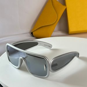 Büyük boy maske güneş gözlükleri gümüş/gümüş ayna lensleri kadınlar erkekler yaz Sunnies sonnenbrille moda tonları UV400 gözlük