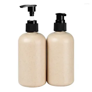 Lagringsflaskor 10st pump miljöskydd plastbiologiskt nedbrytbar behållare tom schampo duschgel lotion 250 ml 500 ml