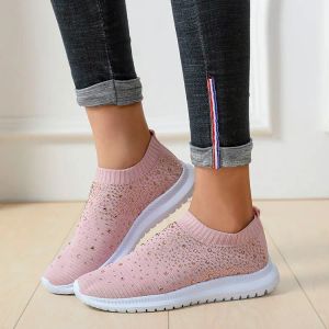 Scarpe da donna scarpe 2022 Fashion Rhinestone Fly Weave Scarpe donne traspiranti sneakers più taglia Donne casual non slip scarpe zapatos