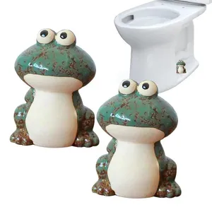 Coprisedili per WC Rana decorativa in ceramica con bullone in porcellana per simpatici tappi a vite