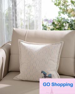 American-Style Soft and Delicate Breathable Warm Cotton Cashmere Printed Pillows Cushion Sofa Bedroom Cushion Model Room Furnishings Wholesale