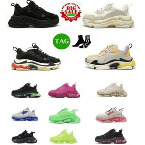 Designer Triple S Women Shoes sneakers platform black white grey red pink blue Royal Neon Green Ladies trainers sports sneaker shoes Running shoes