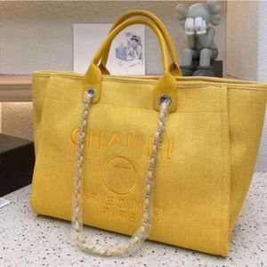 Bolsas de praia letra de luxo CC Totes Handbag Fashion Canvas Bag Womens Ladies Brand Ch Bolsas de designer bordadas