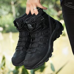 Sapatos de fitness de alta qualidade à prova dwaterproof água botas táticas masculinas caminhadas tamanho grande 47 tênis ao ar livre não deslizamento da motocicleta