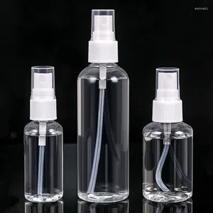 Aufbewahrungsflaschen, 30 ml/50 ml/100 ml, feiner Nebel, Sprühflasche, transparent, für Reisen, auslaufsicher, für Make-up, Kosmetikbehälter, Parfümzerstäuber (klar)