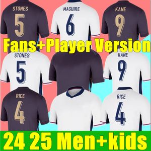 2024 Euro Cup Jersey Bellingham Domowe koszulki piłkarskie Rice Saka Foden Rashford Sterling Stones Grealish Kane Men Fan Kids Player Football Shirt Kit