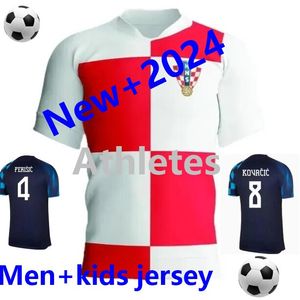 2024 25 Mistrzostwa Europy 24 chorwacka drużyna narodowa Modric Football Jersey Mandzukic Persic Kalinic Chorwac Football Jersey Men's Home and Away Children's Set