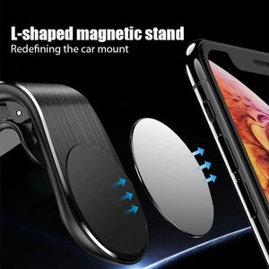 Cell Phone Mounts Holders L-Type Magnetic Phone Holder in Car Smartphone Stand Clip for Mount Car Magnetic Phone Holder Suit to All Model Cellphone iphone 24322