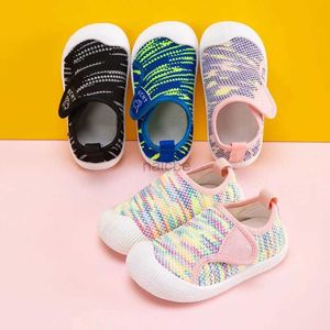 Sneakers nya baby sportskor glida på barns platt skor babyskor tjej pojke sportskor andningsbara sportskor babyskor 240322
