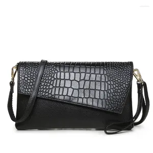 Shoulder Bags Genuine Leather Cowhide Bag Casual Clutch Wallet Purse Women's Handbag Crocodile Crossbody Messenger For Phone