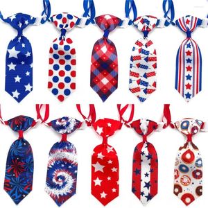 Abbigliamento per cani 30/50 pezzi Papillon per i giorni dell'indipendenza americana Il 4 luglio Cravatte per cuccioli per animali domestici Forniture per prodotti per toelettatura per le vacanze
