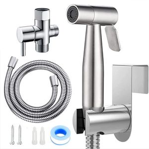 Handheld Toilet Bidet Sprayer Set Kit Stainless Steel Hand faucet for Bathroom Shower Head Self Cleaning 240402