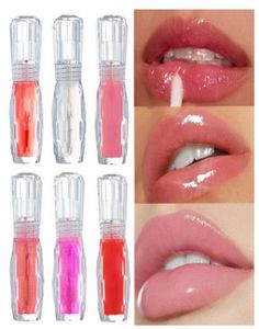 6 färger läppar plumper makeup långvarig stor läppglans fuktighetskräm plump volym glänsande vitamin e mineralolja lipgloss1051580