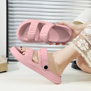 Scarpe casual Sandali da spiaggia estivi per donna Pantofola rosa Simpatiche diapositive per le vacanze Home Cherry Clog Flat Female