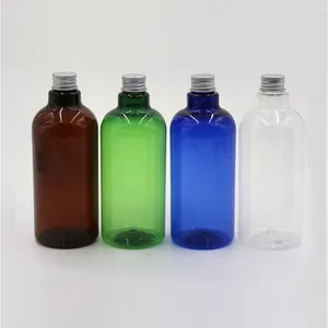 Butelki do przechowywania 14pcs 500 ml srebrne/złoty/brązowy aluminiowa czapka wielokolorowa butelka kosmetyczna 500 cm3 plastikowa płyn do zwierząt