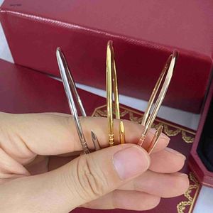 4.0mm ince tırnak bilezik tasarımcısı bilezik moda unisex conff gold bileklik lüks klasik bilezik mücevher sevgililer günü hediye