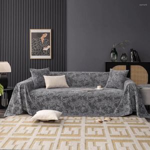 Pokrywa krzesełka do mycia maszynowego Europejska klasyczna jesień zima pluszowe Jacquard wytłoczone aksamitne ręcznik Sofa Cover Coushion Dibet Dibet