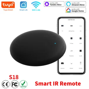 Controls Tuya WiFi IR Remote Control for Smart Home for TV Air Condition works with Alexa Google Home Yandex Alice