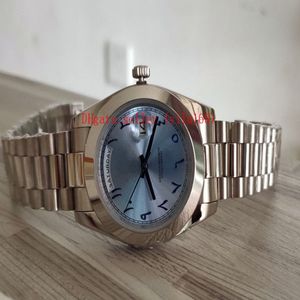 new Luxury Watches 228206 Platinum 40mm Day-Date 218206 Ice Blue Arabic Rare Dial Automatic Fashion Men's Watch Folding mecha258r