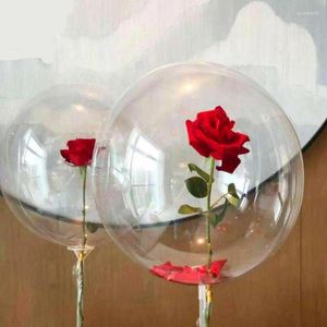 Decorazione per feste da 18 pollici 20 pollici 24 pollici 36 pollici Materiale fai da te trasparente Bobo Balloon Rose Bouquet